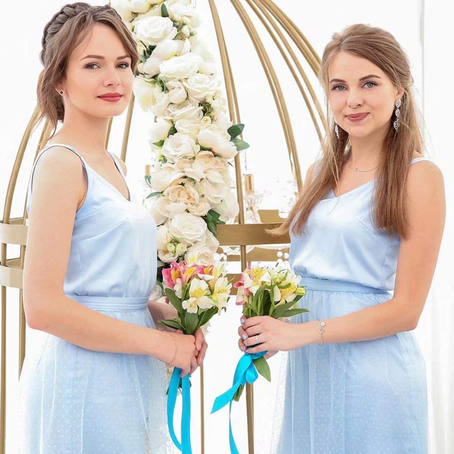 Turandoss Initial Bracelet for Women - Dainty Gold Knot Letter Bracelets , Tie The Knot Bracelet Bridesmaid Proposal Jewelry Gifts