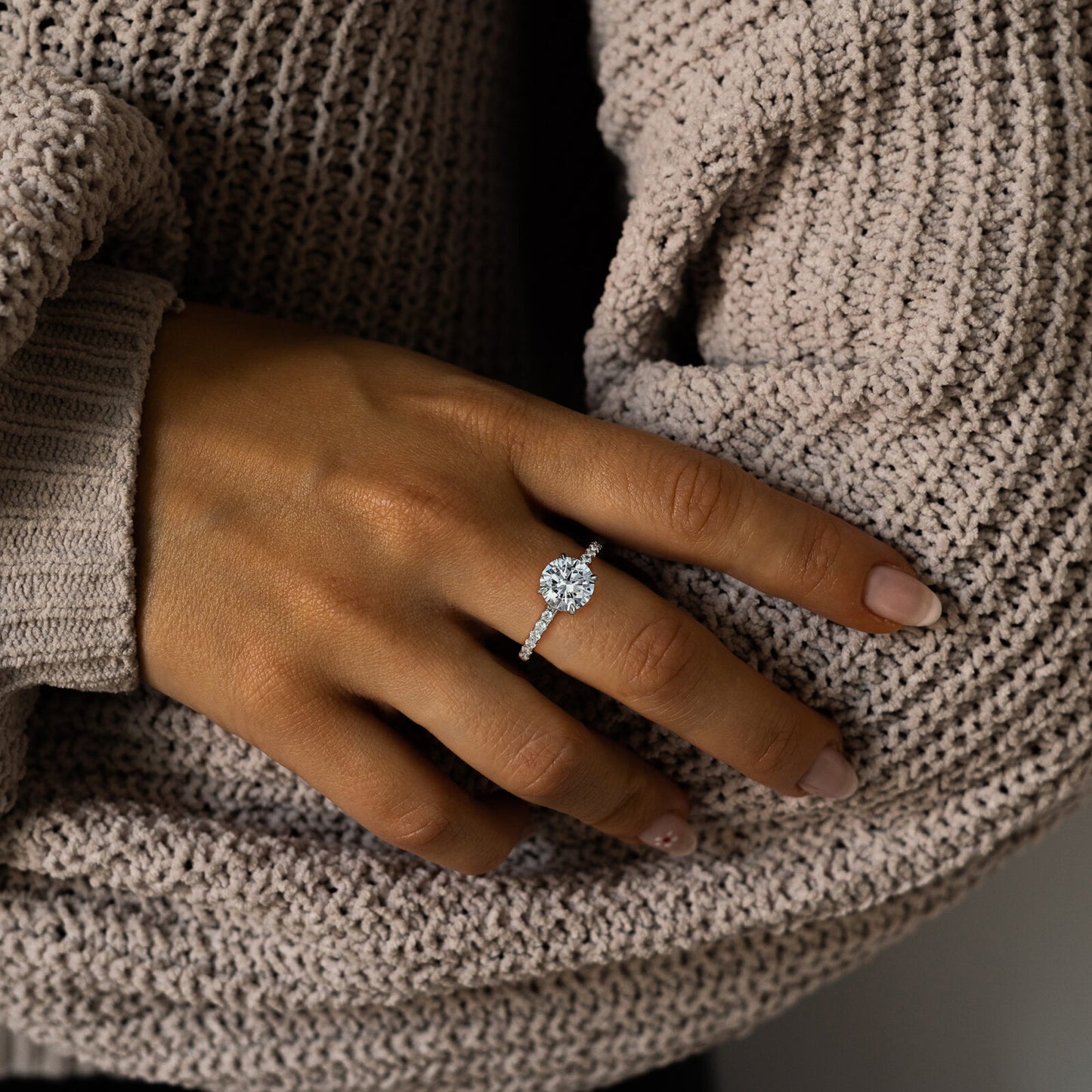 Turandoss 2ct Hidden Halo Engagement Rings for Women, 14K White Yellow Gold Plated Solid 925 Sterling Silver Cubic Zirconia Ring