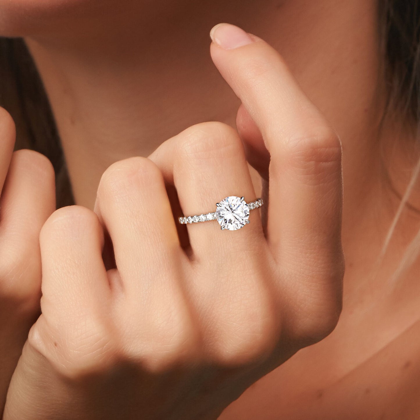 Turandoss 2ct Hidden Halo Engagement Rings for Women, 14K White Yellow Gold Plated Solid 925 Sterling Silver Cubic Zirconia Ring